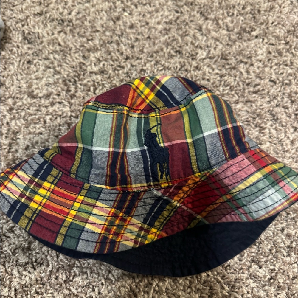 Polo by Ralph Lauren Kids Plaid Bucket Hat in Red, Green, Yellow, Navy